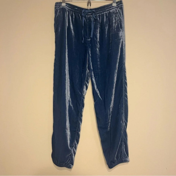 GAP Sporty Drawstring Waist Velvet Blue Joggers - Picture 2 of 9